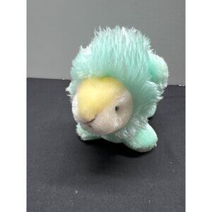 Vintage 1988 Gund Kindergund Baby Lamb Lion Plush Toy Mint Green Polyester Colle